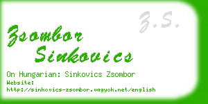 zsombor sinkovics business card